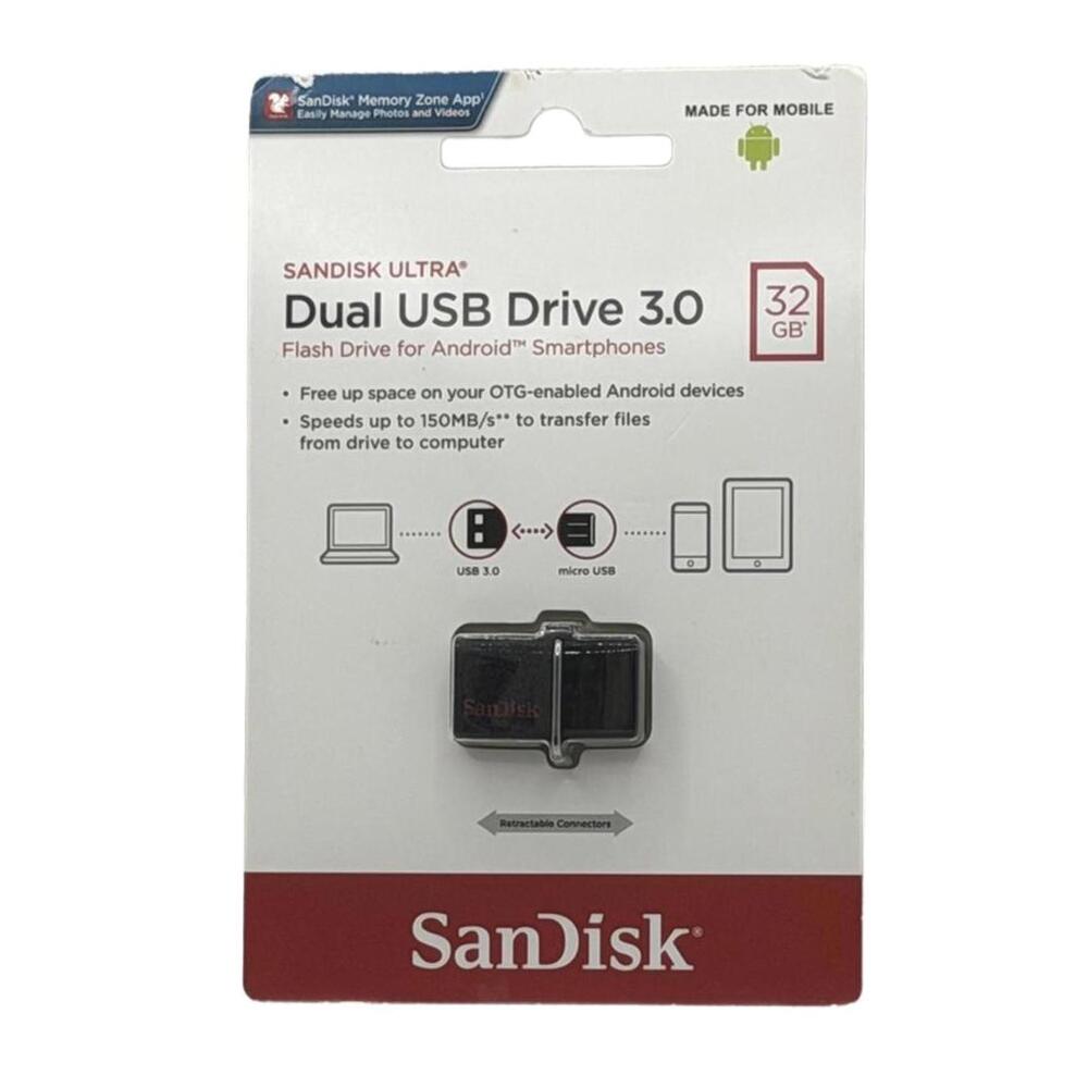 SanDisk Ultra Dual USB Drive 3.0 32GB Flash Drive *Android